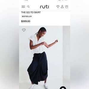 Ruti Women's Elegant Black Maxi Skirt (M/L)